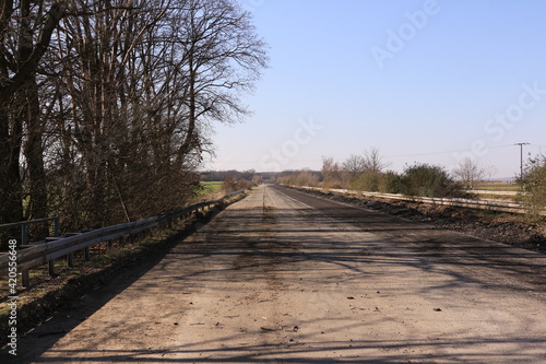 Blick auf die  stillgelegte Autobahn A4 bei Kerpen im Rheinland, die dem Braunkohletagebau Hambach weichen muss photo