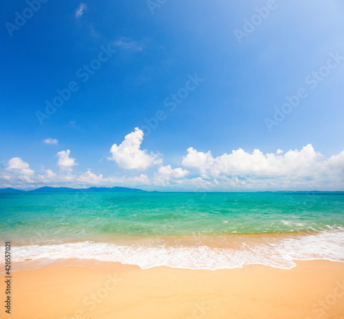 Sandy beach and beautiful tropical sea