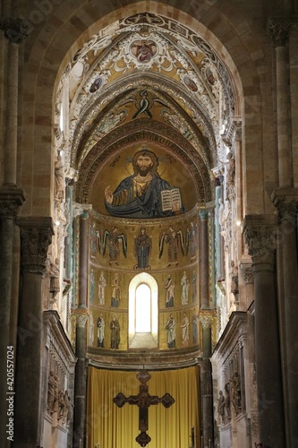 Santissimo Salvatore Cathedral in Cefal    Sicily Italy