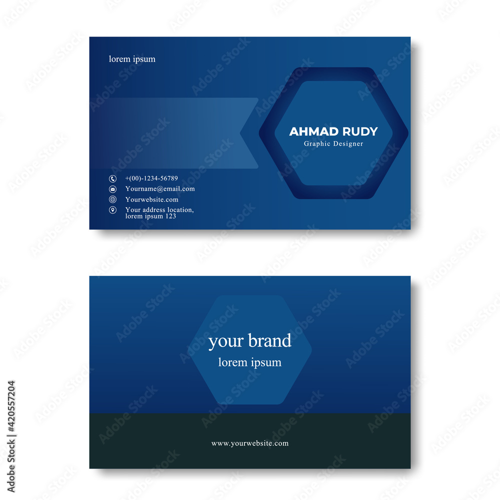 Creative and clean business card template vector. Creative and clean business card template vector.
