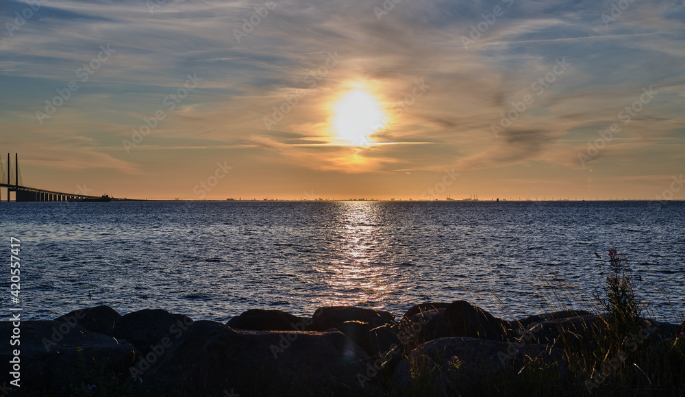 Sunset over Malmö (Sweden)