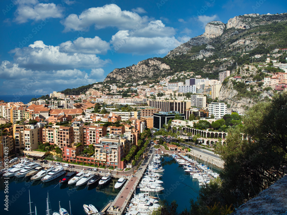 Beautiful cityscape of Monaco and the harbour