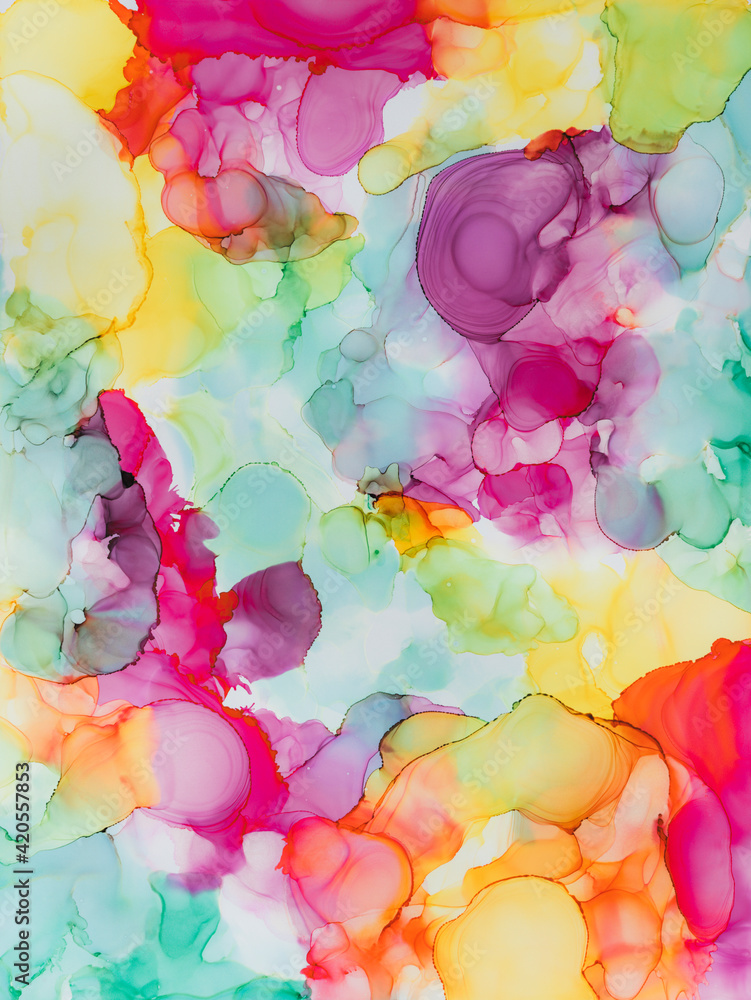 Liquid abstract painting made out of inks Stock Photo Adobe Stock