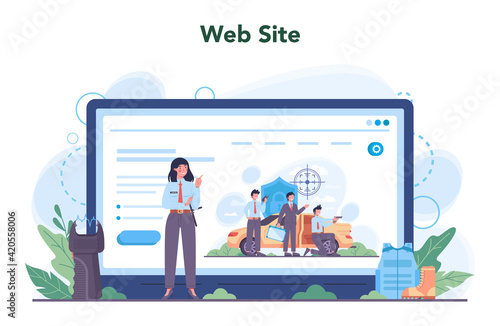 Security guard online service or platform. Surveillance and ptrotection