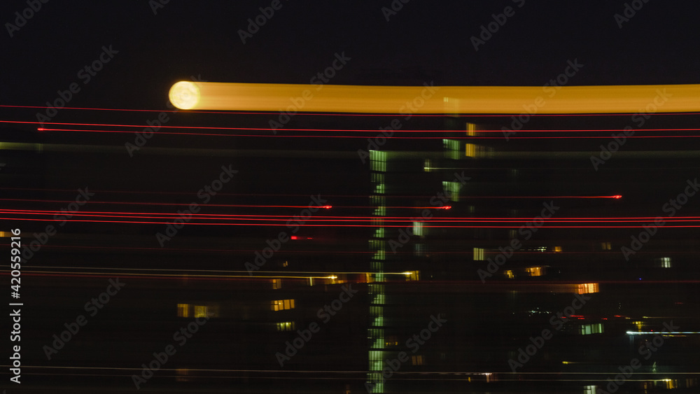 Abstract light of the moon and city Abstract light of the moon and city