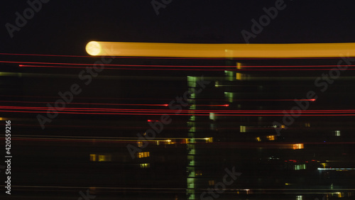 Abstract light of the moon and city