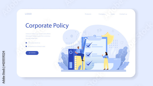 Corporate culture web banner or landing page. Corporate relations.