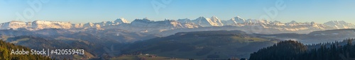 panorama of mountains in swiss alps © Ru