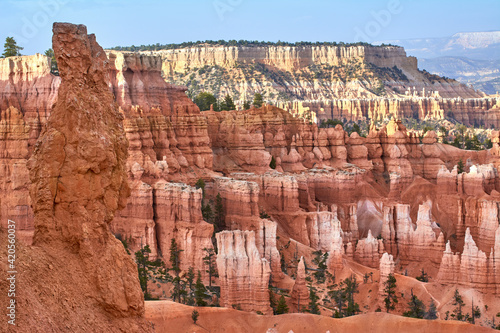 Amazing red sandstone hoodoos, Bryce Canyon National Park in Utah, Usa.