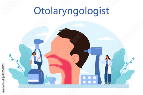 Otorhinolaryngologist concept. Healthcare concept, idea of ENT doctor