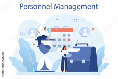 Personnel management concept. Business recruitment and empolyee adaptation
