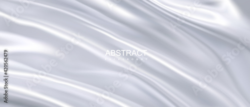 White wavy textile abstract background