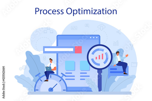 Maturity stage online service or platform. Project life cycle period.