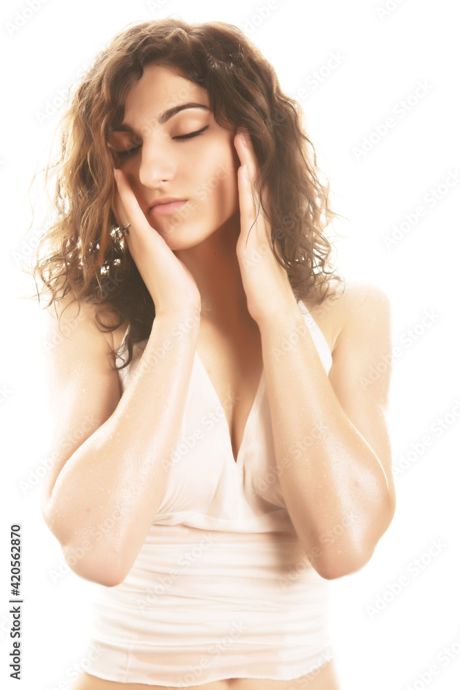 Obraz premium sexy curly girl