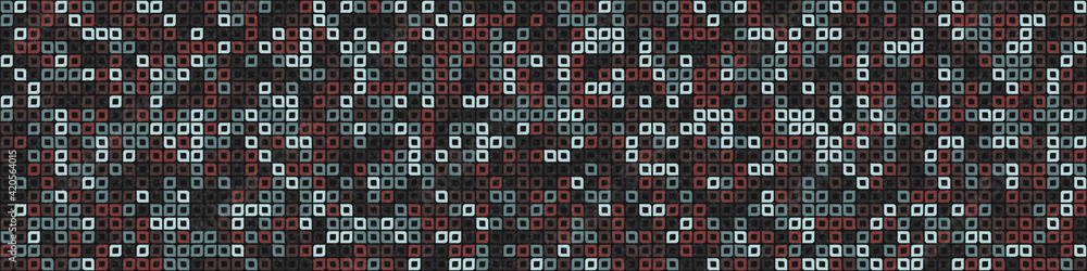 Fototapeta premium Abstract Geometric Pattern generative computational art illustration