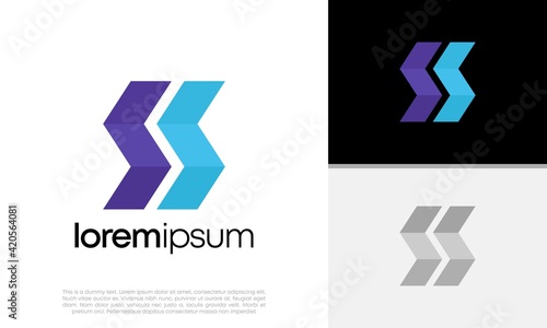 Initials S. SS logo design. Initial Letter Logo.