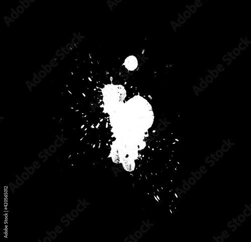 Beautiful white paint splash brush background