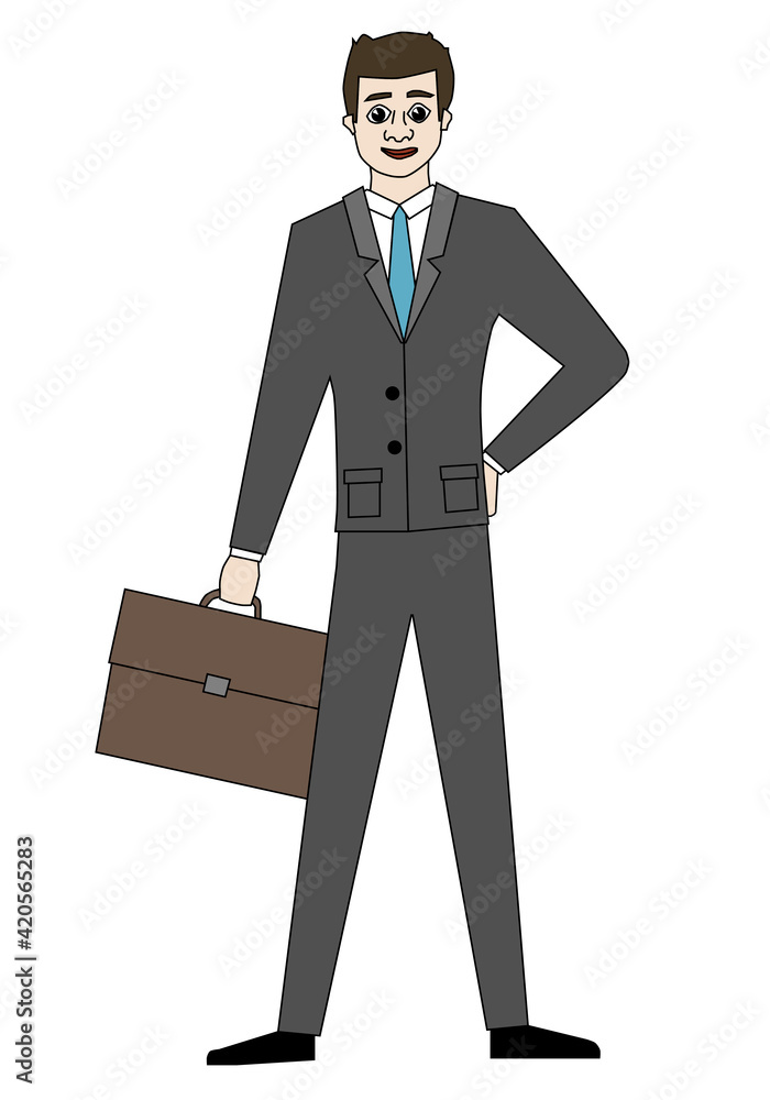 Man standing cartoon character isolated - vector Man standing cartoon character isolated - vector