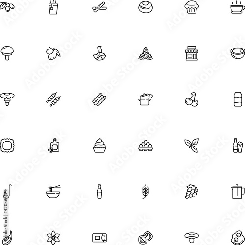 icon vector icon set such as: prediction, ladle, monochrome, grain, eco, scrambled, tree, color, electric, wing, vegetarian food, town, barley, street, bowl, appliance, china, soft, purple, shiny
