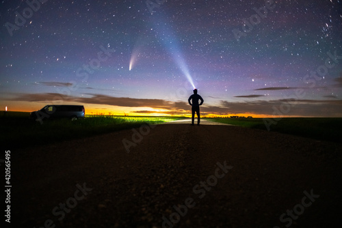 photographer watching NEOWISE photo