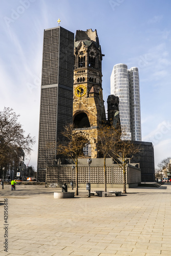 Famous Kaiser Wilhelm Memorial Church in Berlin - travel photography photo