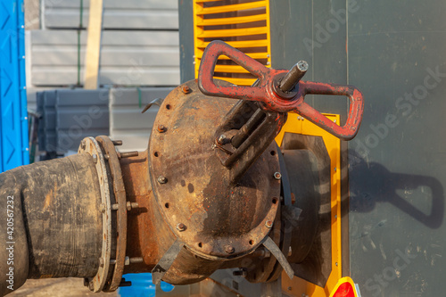 Accident in the sewer. Close the valve. Temporary sewage system. Renovation work.