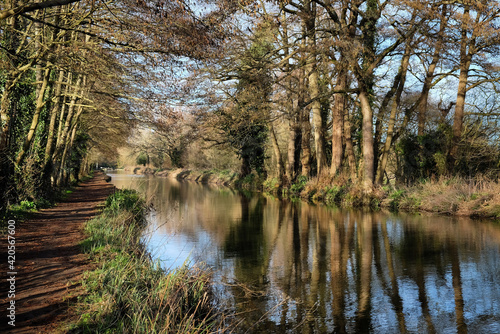 The towpath along the River Wey in Godalming  Surrey  UK