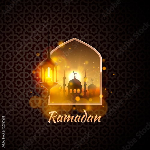 Ramadan Kareem cover, ramadan mubarak background, template design element, Vector