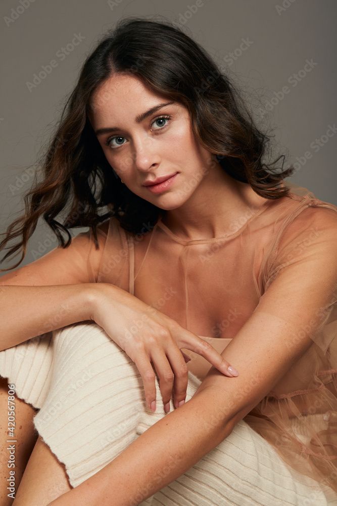 Soft portrait in sustainable fashion Soft portrait in sustainable fashion