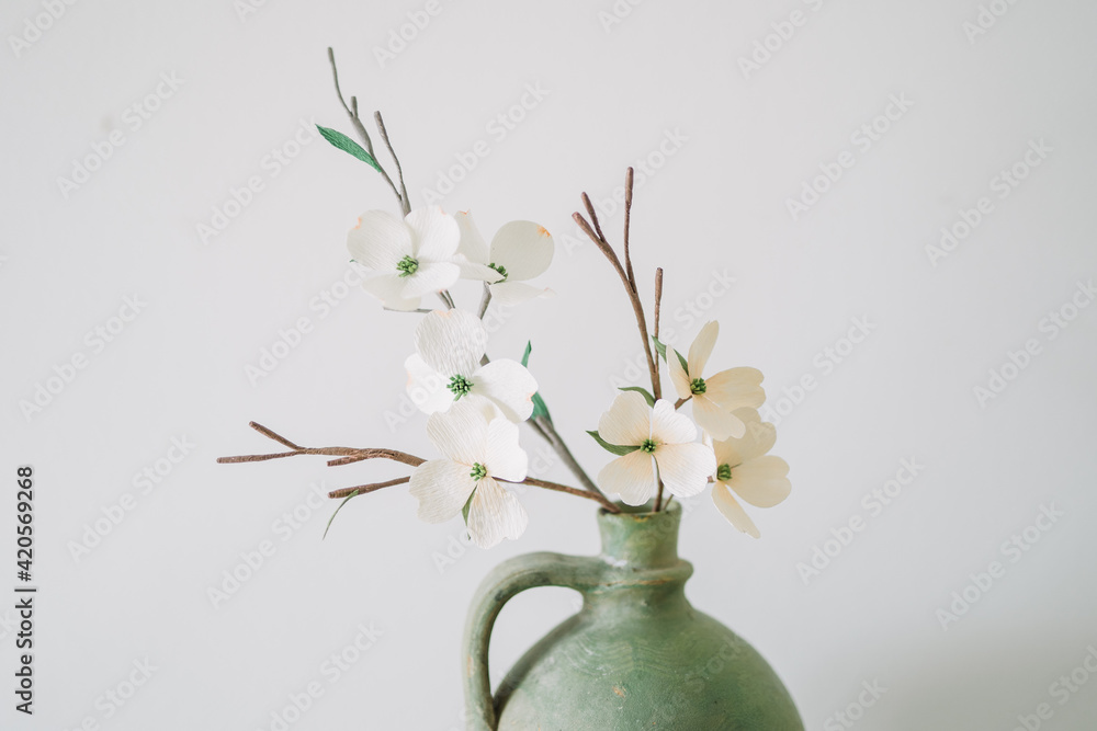 Delicate handmade paper flowers bouquet