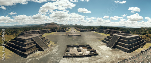 Teotihuacan pyramids. Mexican Archeological site