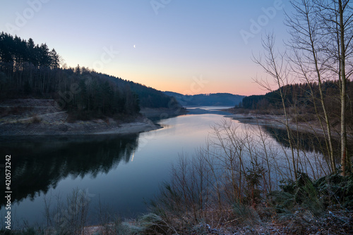 Dhunn water reservoir, Bergisches Land, Germany