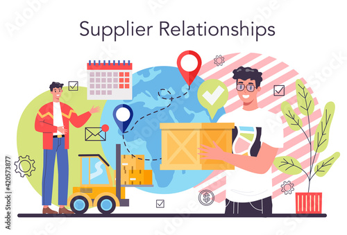 Suppliers concept. B2B idea, global logistic distribution service.