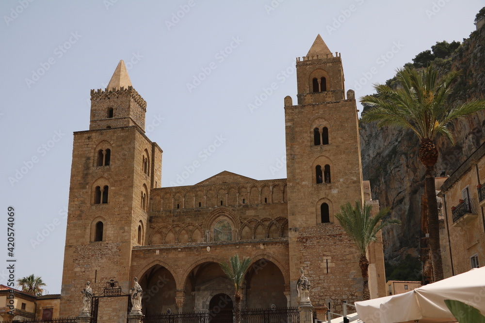 Santissimo Salvatore Cathedral in Cefalù, Sicily Italy
