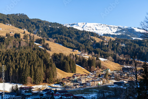 village, mountain resort in the Alps