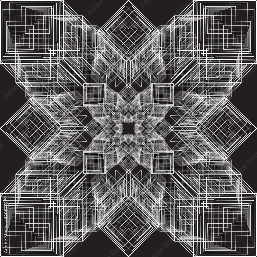 Abstract background. Geometric pattern with cubes