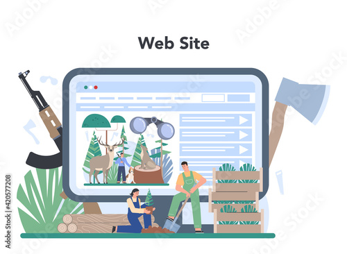 Forester online service or platform. Wood protection and rehabilitation.