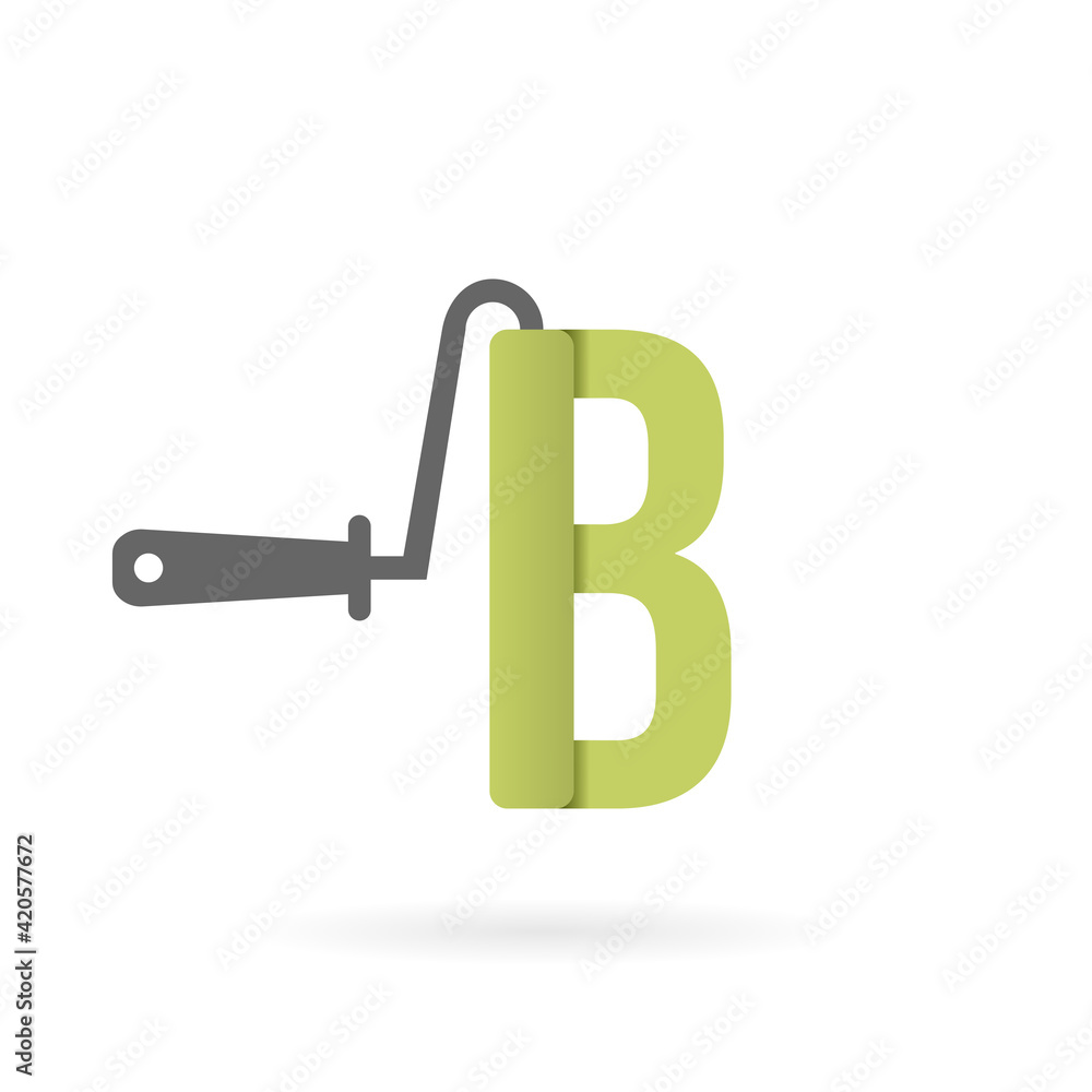 letter b paint logo vector icon letter b paint logo vector icon