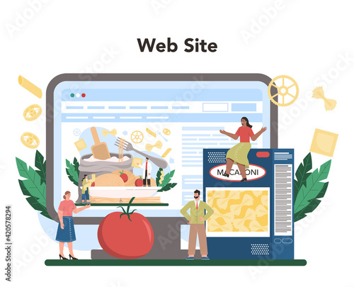 Spaghetti or pasta production industry online service or platform