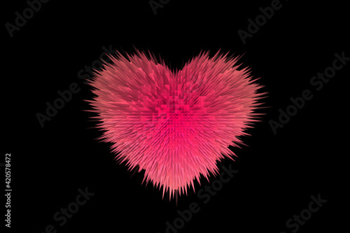 Fotografia Abstract background with spikey heart