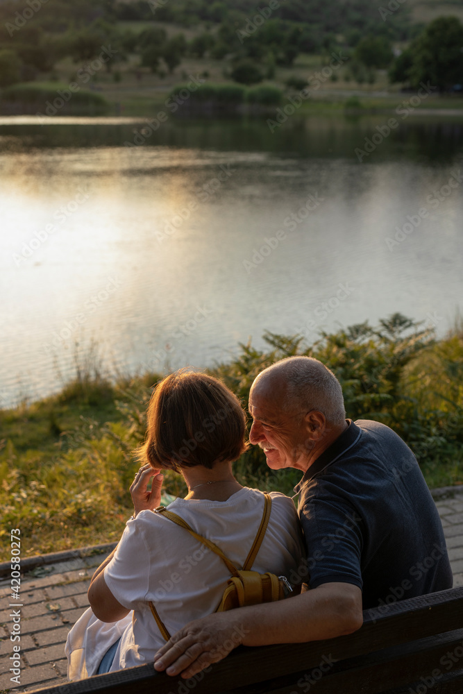 Portrait Of A Senior Couple From Behind Portrait Of A Senior Couple From Behind