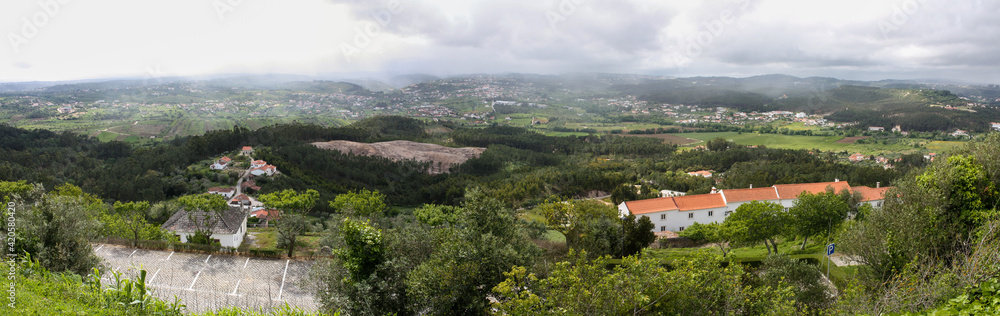 Panoramic view from the Castle of Ourém, Portugal