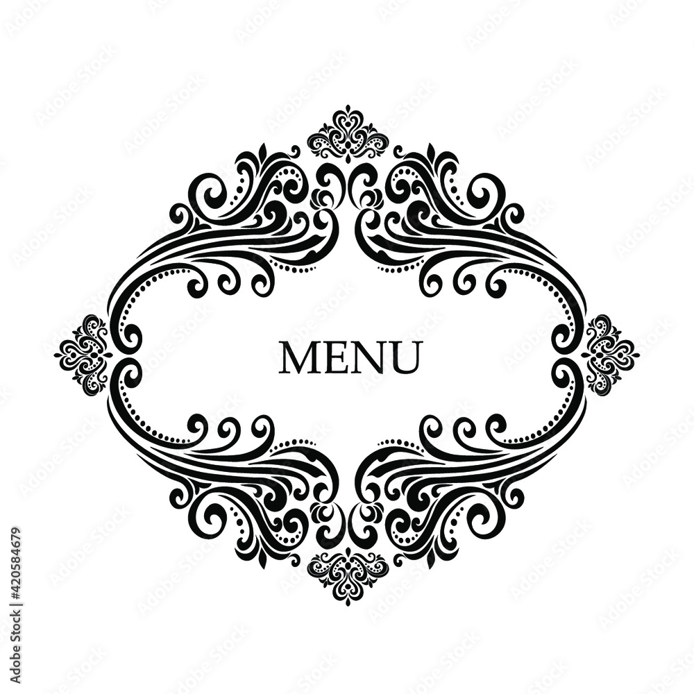 Naklejka premium ornamental floral elements for design in vintage stile.