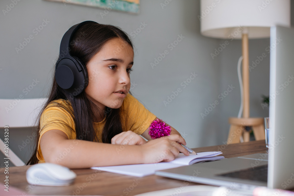 Schoolgirl Back to Online Schooling Schoolgirl Back to Online Schooling