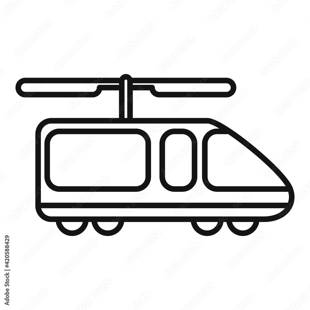 Transport unmanned taxi icon, outline style Transport unmanned taxi icon, outline style