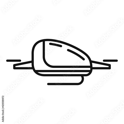 Automated air taxi icon, outline style