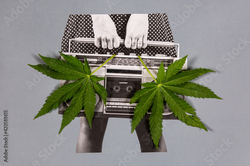 Marijuana music collage photo