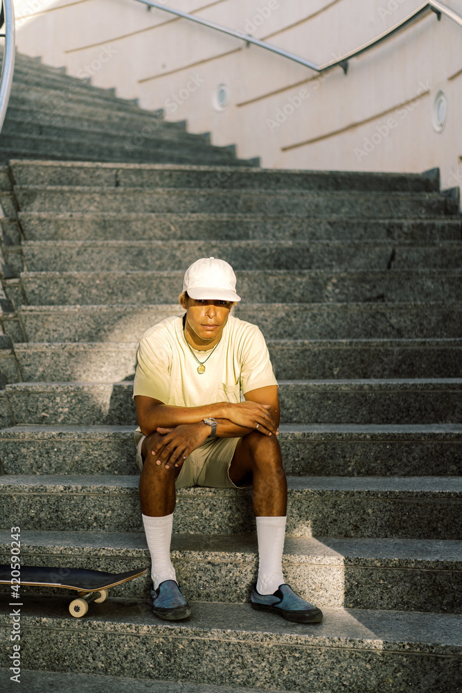 Anonymous skater on steps Anonymous skater on steps