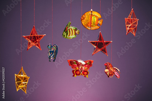 Traditional mid autumn festival Vietnamese lanterns