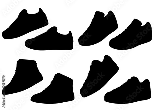 Sports mens shoes in a set.